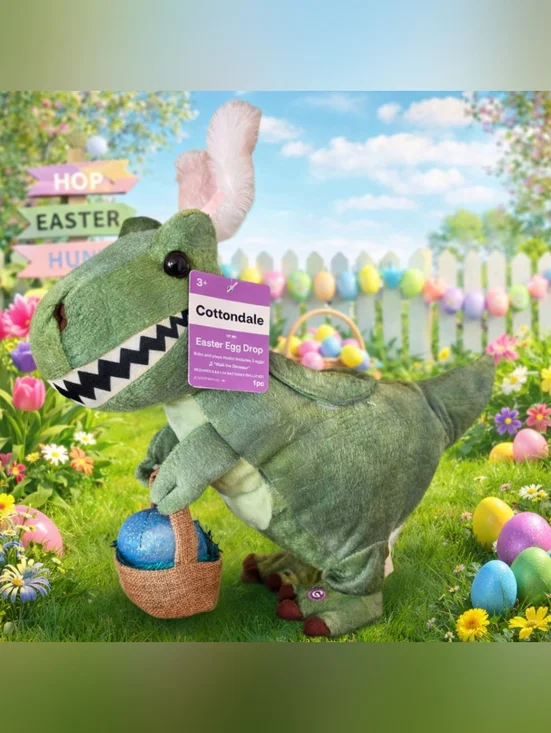 Easter Bunny 🐰 or Dino 🦖 Plush | Dancing Egg Laying Musical Toy | You Choose - Picture 3 of 3